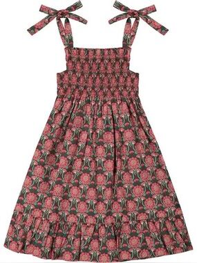 Busy Bees India Shoulder Tie Sundress in Pink Lotus - Size 6 NWOT